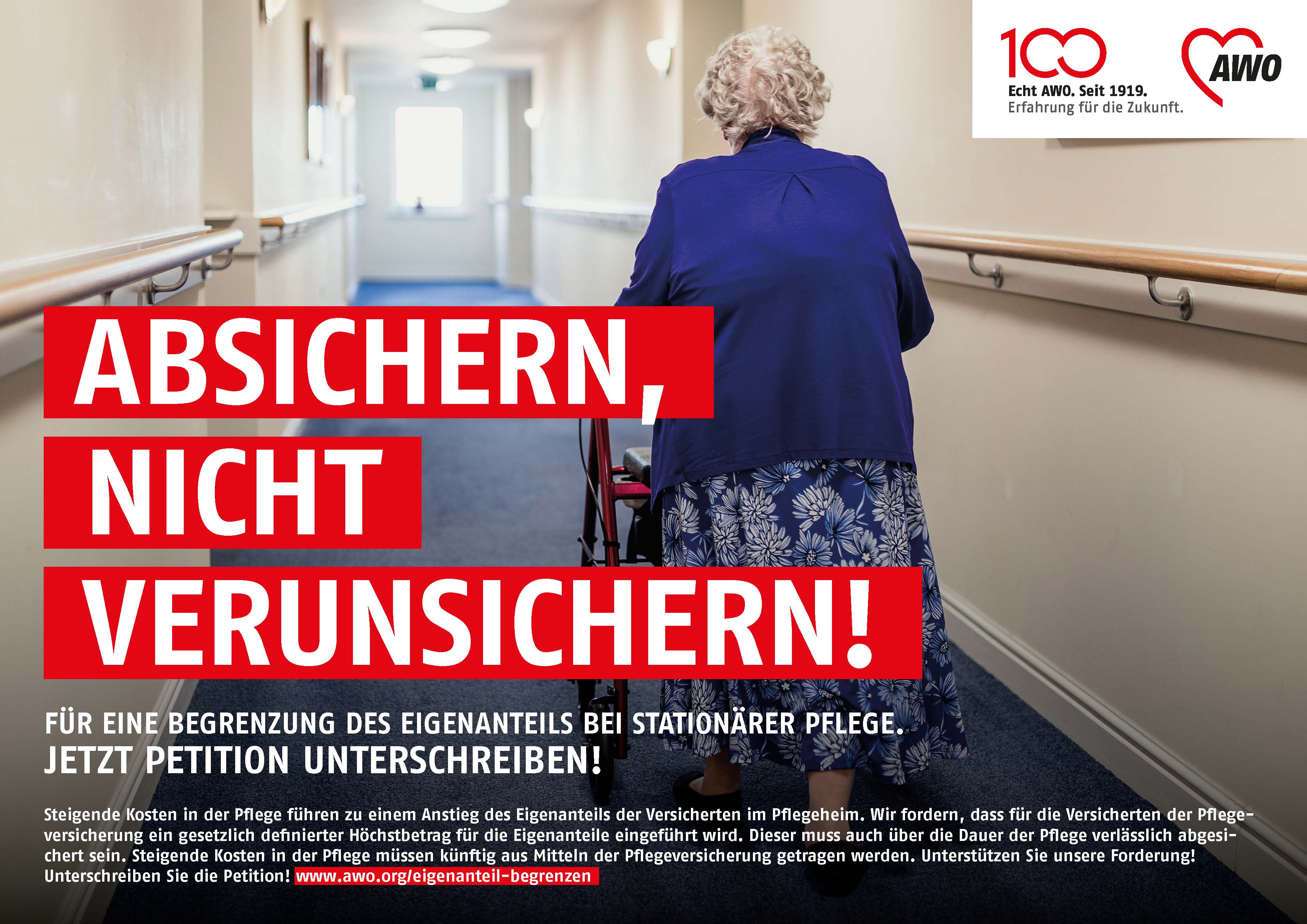 AWO startet Petition um Pflegekosten zu begrenzen